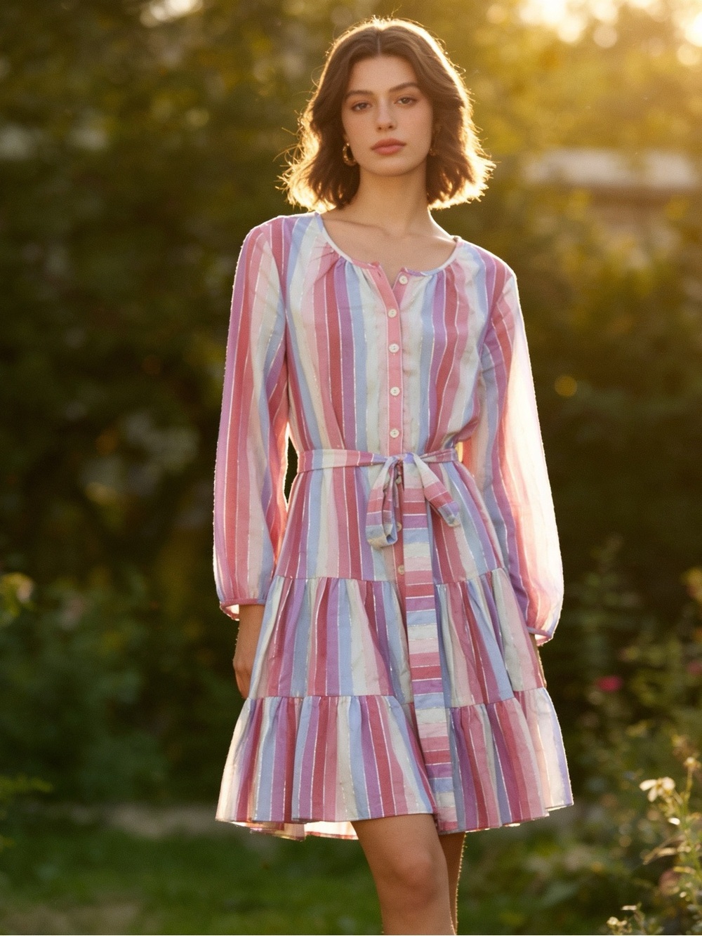 J Crew NWT,pink,purple dress with bow detailing a darling preppy look